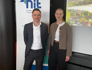 Kristoffer Steen og Ellen Reinfjell i Simonsen Vogt Wiig. (Foto: Karen Gunnes)